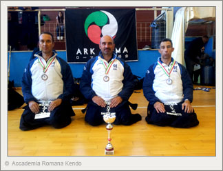 Una delle squadre dell'Accademia ai campionati CIK a Messina